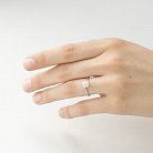Золотое помолвочное кольцо (фианит) к02954 от ювелирного магазина Оникс - 4