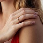 Помолвочное золотое кольцо с фианитом к07440 от ювелирного магазина Оникс - 1