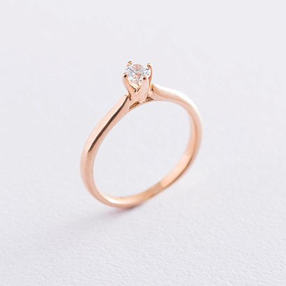Золотое помолвочное кольцо (цирконий Swarovski) к06228