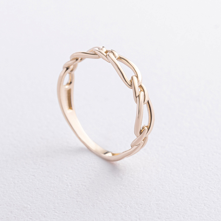 Кольцо "Цепочка" в желтом золоте к08510 от ювелирного магазина Оникс