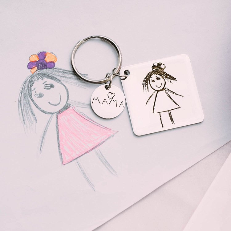 Брелок с гравировкой "Рисунок Вашего ребенка" detris от ювелирного магазина Оникс - 10