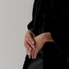Кольцо "Пантера" в желтом золоте (фианиты) к06768 от ювелирного магазина Оникс - 5