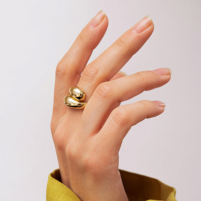 Каблучка "Miriam" у жовтому золоті к08411 №2