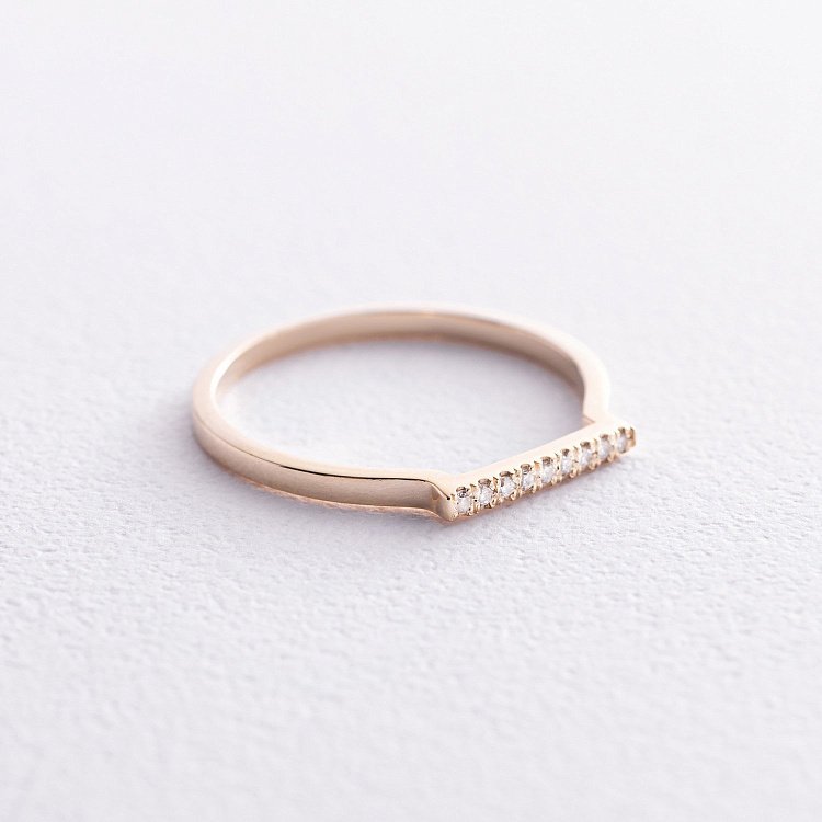 Кольцо "Astrid" в желтом золоте (фианиты) к07567 от ювелирного магазина Оникс - 5