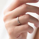 Серебряное кольцо "Грани" с фианитами 112581 от ювелирного магазина Оникс - 4