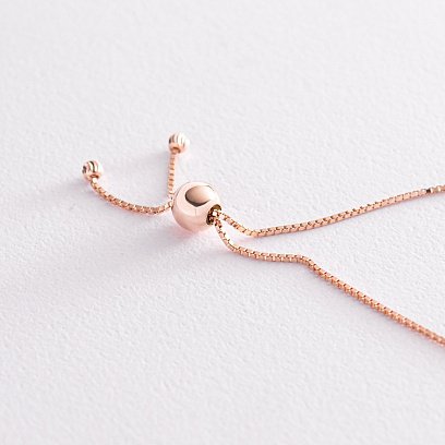 Кульковий браслет з червоного золота б04786 №6