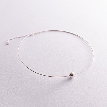 Срібне кольє з кулькою 1099 №2