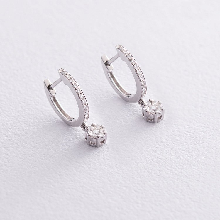 Золоті сережки з діамантами сб0193са від ювелірного магазину Онікс