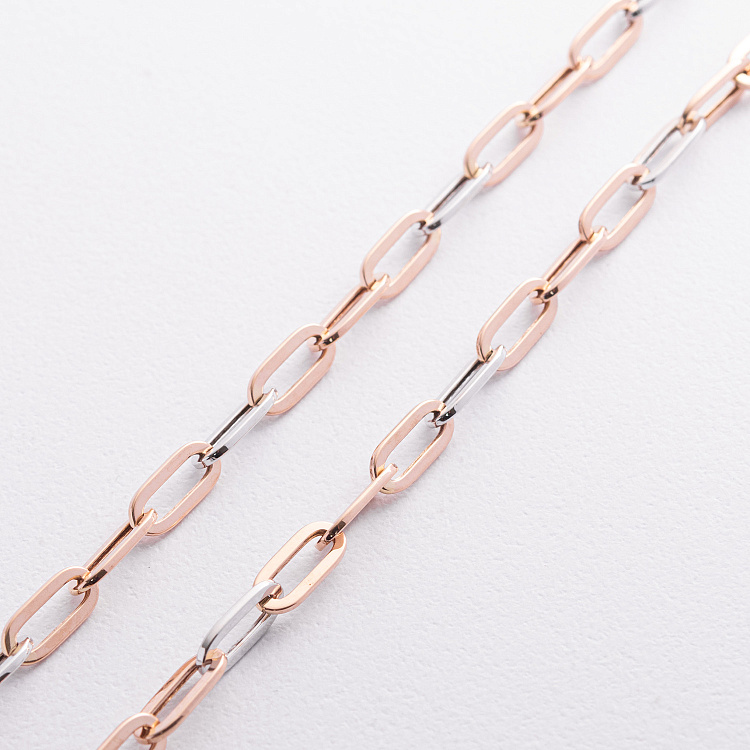 Колье "Цепочка" в красном и белом золоте ц00581 от ювелирного магазина Оникс