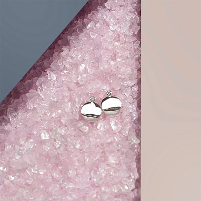 Золотые серьги - пусеты "Софи" с бриллиантами 102-10067 №3