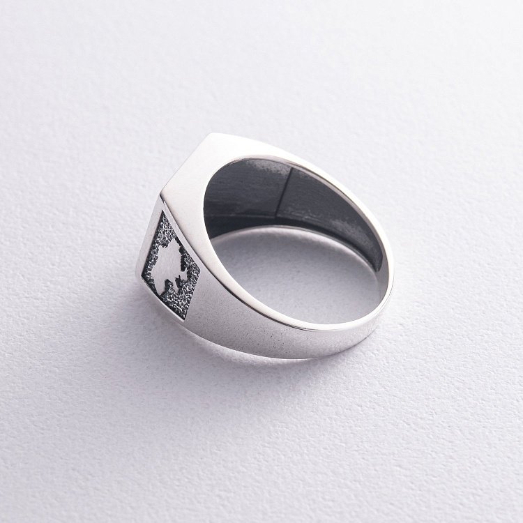 Серебряная печатка "Герб Украины - Тризуб" 1035 от ювелирного магазина Оникс - 8