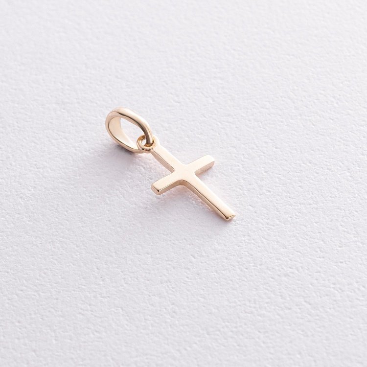 Хрестик у жовтому золоті п02951 від ювелірного магазину Онікс