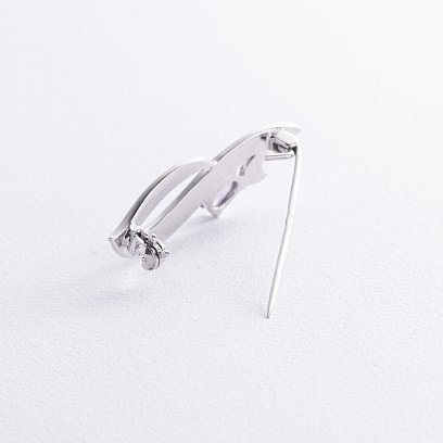 Серебряная брошь с аметистом 16065 №2