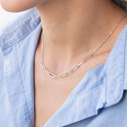 Срібне кольє "Ланцюжок" 181203 №10