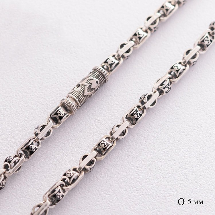 Чоловічий срібний ланцюжок Ц0046ч від ювелірного магазину Онікс