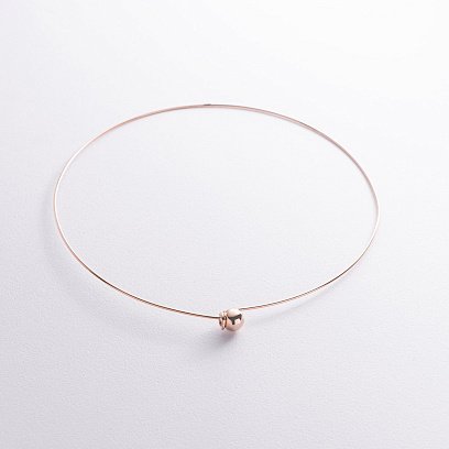 Колье - чокер "Adele" (красное золото) с шариком кол02543