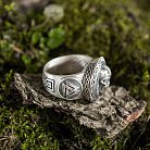 Мужское серебряное кольцо "Викинг" 424 от ювелирного магазина Оникс - 7
