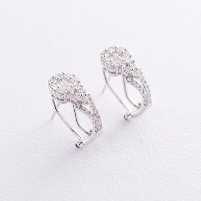 Золоті сережки з діамантами DE1802cha