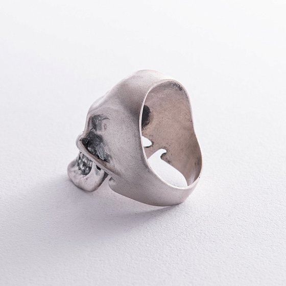 Серебряное кольцо "Череп" 111345 №5
