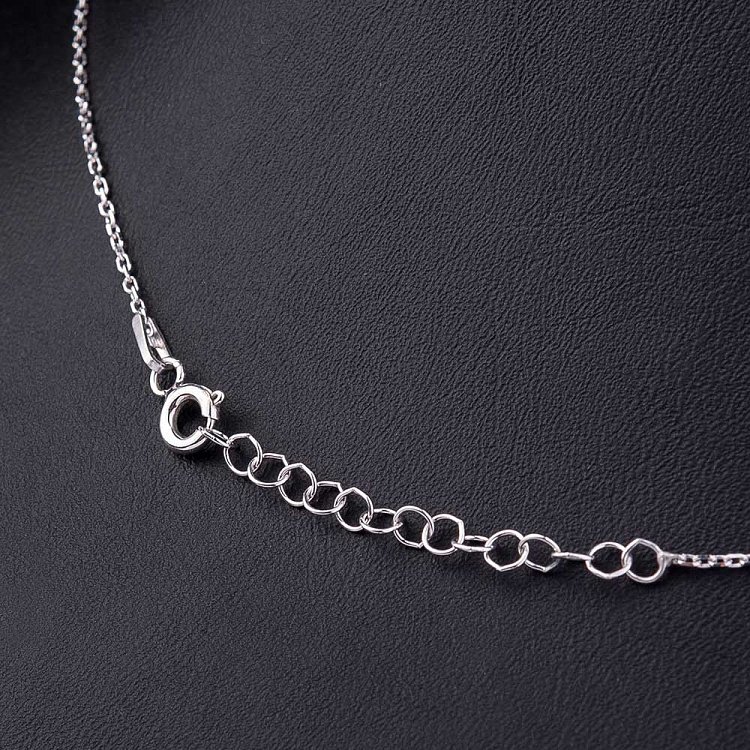 Серебряное колье "Сердечки" 18293 от ювелирного магазина Оникс - 2