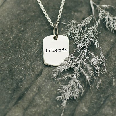 Серебряный кулон "Друзья" 133039f №4