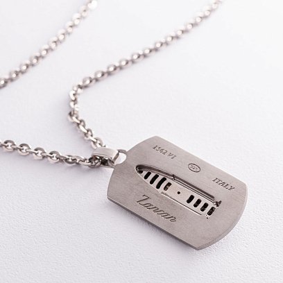 Чоловіче срібне кольє "Куля" Zancan EXC331 №4