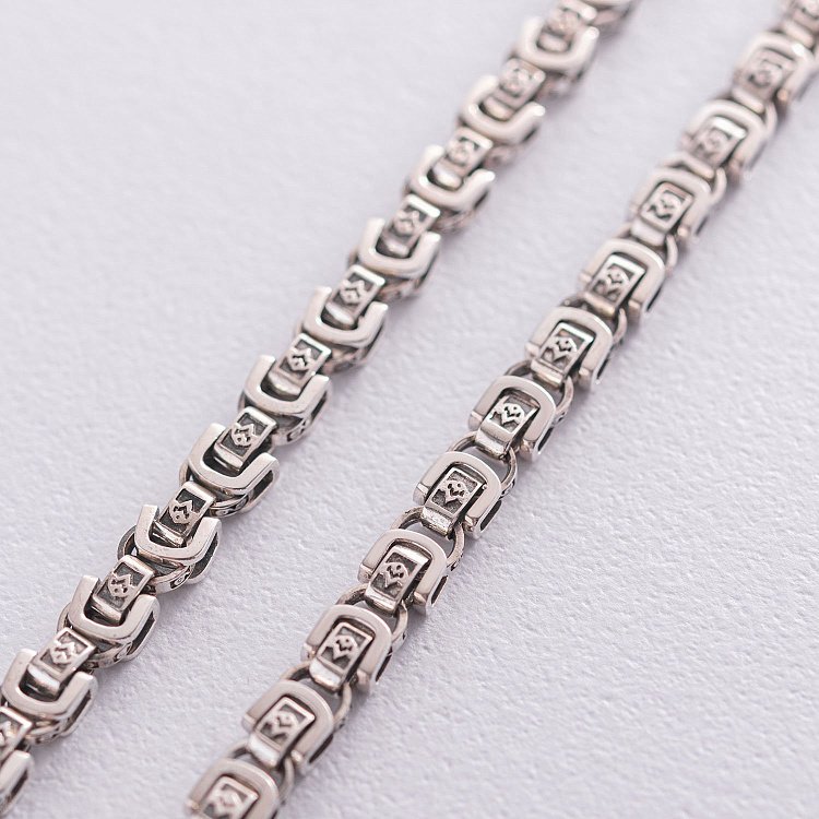 Мужская серебряная цепочка Ц0052ч от ювелирного магазина Оникс - 2