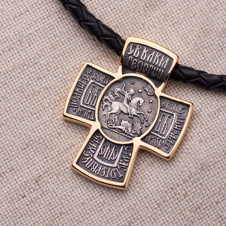 Срібний хрест "Архангел Михаїл" 132452 від ювелірного магазину Онікс - 8