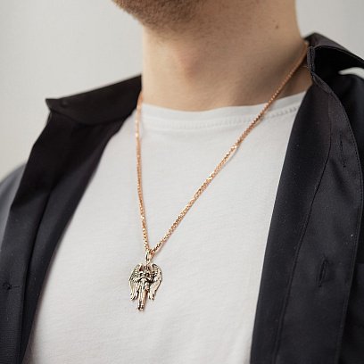 Золота підвіска "Ангел Хранитель" п03819 №6