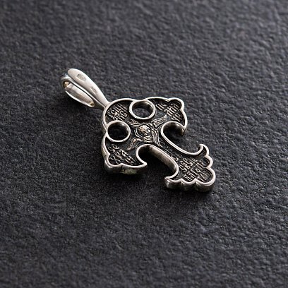 Серебряный крест "Спас Нерукотворный. Прп. Петр и Феврония Муромские. Свт. Николай Мирликийский" 131382 №3