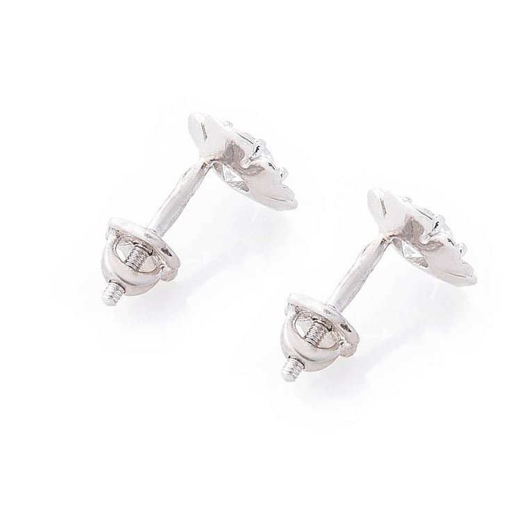 Сережки-пусети "Квіточки" (фіаніт) 121026 від ювелірного магазину Онікс - 2