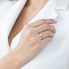 Заручальна каблучка в білому золоті (діамант) кб03037b от ювелирного магазина Оникс - 1