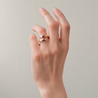 Каблучка "Rosemarie" у червоному золоті к08260 №4