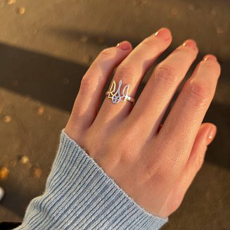 Серебряное кольцо  "Герб Украины - Тризуб" 111379 №4