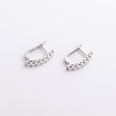 Золотые серьги с бриллиантами 345221121 №2