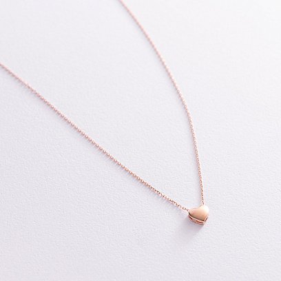 Золотое колье "Сердечко" кол02142