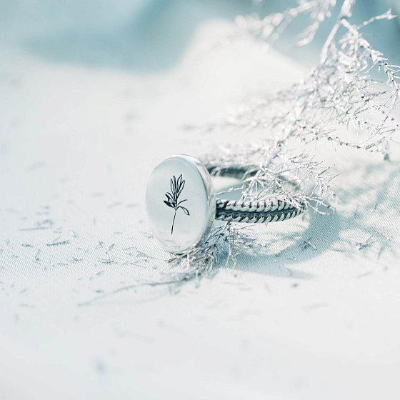 Серебряное кольцо "Цветочек" 112537ц №2