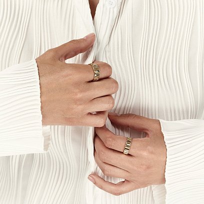 Кольцо "Jasmine" в желтом золоте к08101 №2