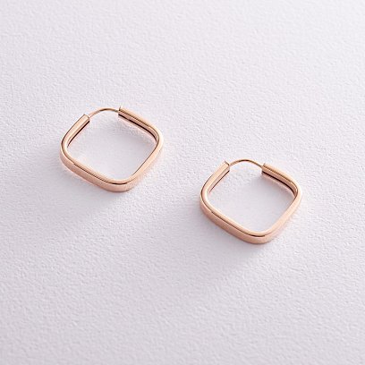 Сережки "Ребека" у червоному золоті с08154