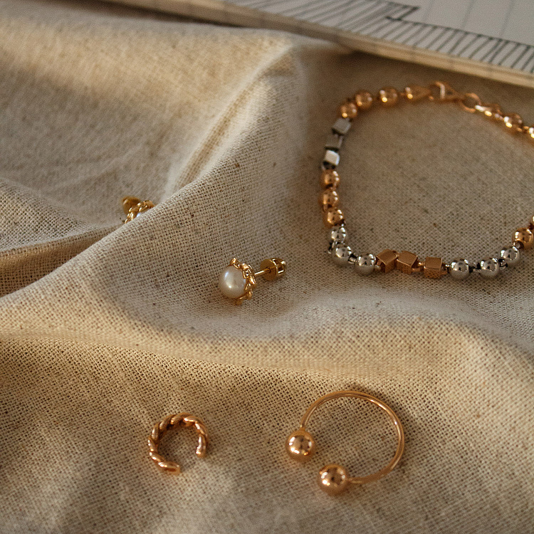 Кольцо "Шарики" в красном золоте к07506 от ювелирного магазина Оникс - 17