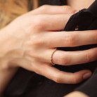 Кольцо "Stephanie" с фианитом (желтое золото) к07970 от ювелирного магазина Оникс - 1