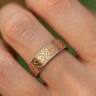 Обручальное кольцо "Вышиванка" в красном и белом золоте 223822400 от ювелирного магазина Оникс - 4