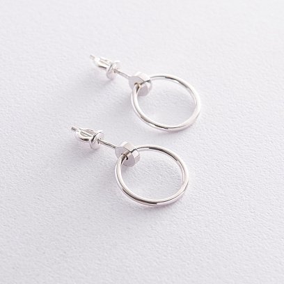 Серебряные серьги - пусеты 122750