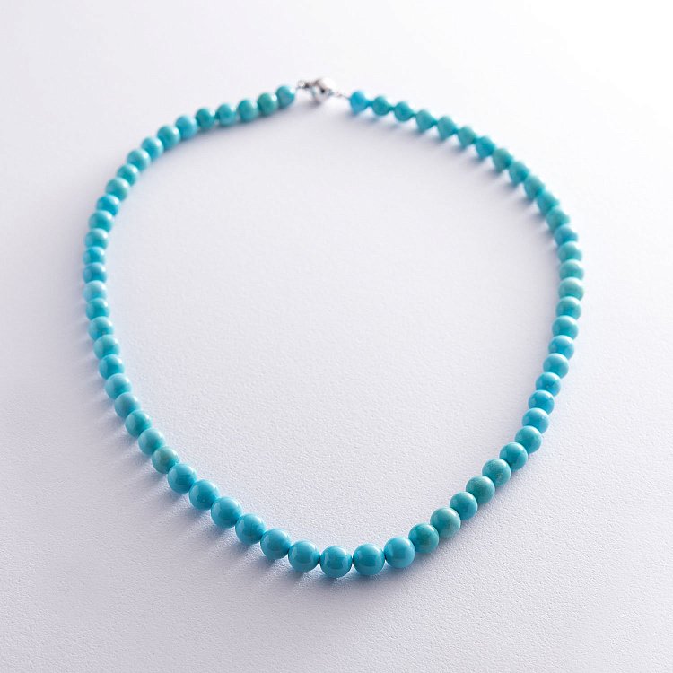 Кольє із золотою вставкою (бірюза) колб0027sa від ювелірного магазину Онікс - 7