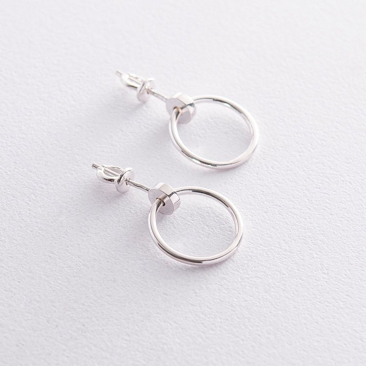 Серебряные серьги - пусеты 122750 от ювелирного магазина Оникс