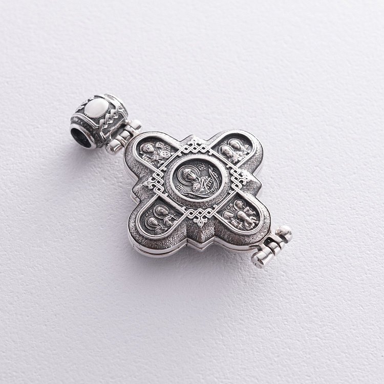 Мощевик зі срібла з чорнінням "Господь Вседержитель. Божа Матір" 131779 від ювелірного магазину Онікс - 9