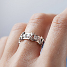 Каблучка "Rosie" з фіанітами (біле золото) к08104 от ювелирного магазина Оникс - 3