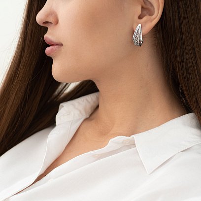 Серебряные серьги 12211 №4