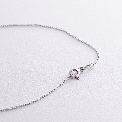 Золоте кольє з літерою "С" з діамантами 133611121 №5