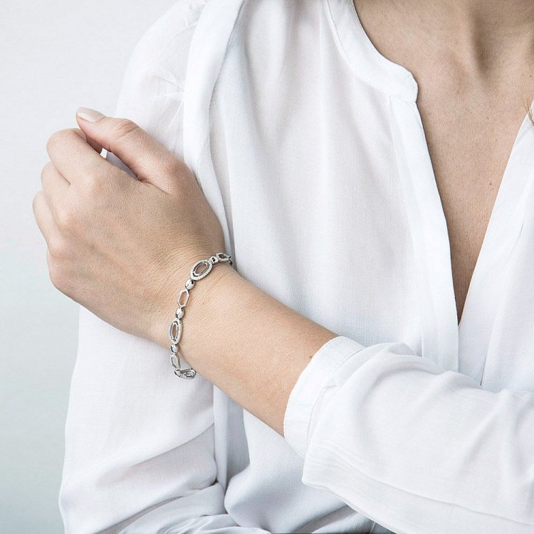 Срібний браслет з фіанітами 14772 від ювелірного магазину Онікс